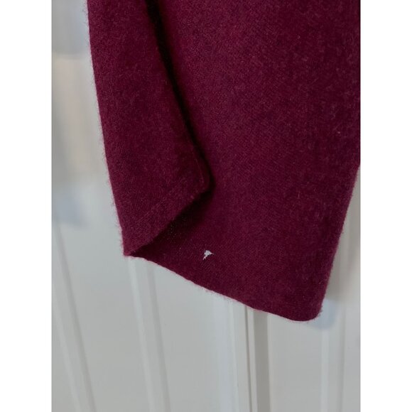 14th and Union Cashmere Open Front Cardigan Sweater Women Small Red Asymmetrical - Picture 3 of 9